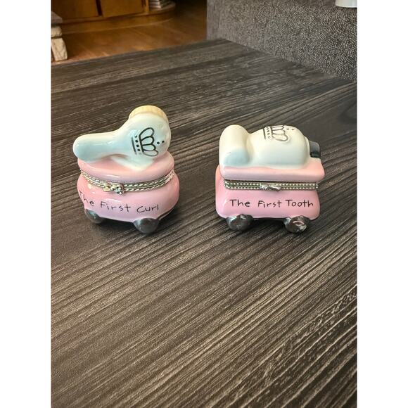 “MY FIRST… “ Baby Girl Trinket Boxes x2 - Picture 1 of 4